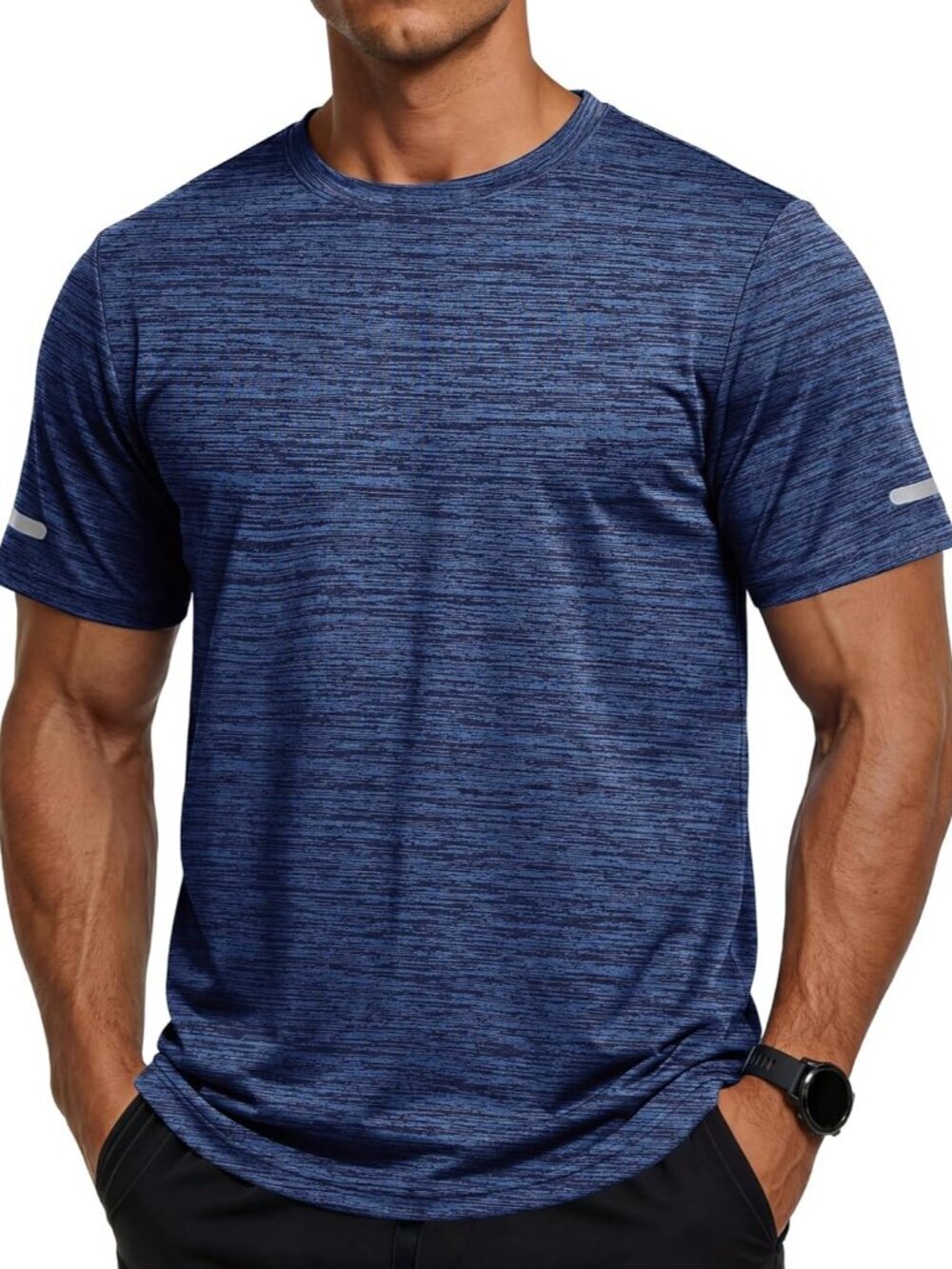 Men’s Royal Blue Quick-Dry Athletic Gym T-Shirt – Moisture Wicking Crewneck